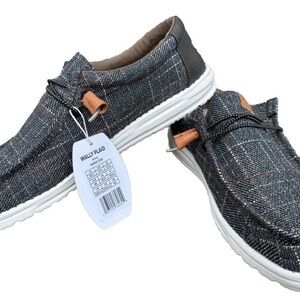Hey Dude Wally Men’s Plaid Slip-On Shoes  Size M15 Color Grey